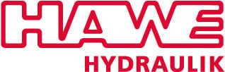 HAWE Hydraulik company logo in red and white